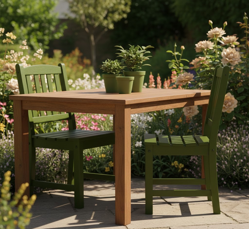 Refinished outdoor table